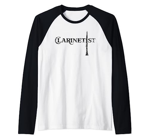 Clarinetist Clarinete Reproductor Música Música Camiseta Manga Raglan