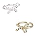 TIRROMAJA New 2026 Gift Fashion Silver Gold Color Open Finger Ring Ribbon Bowtie Butterfly For Women Her Jewelry Luxury Accessories Creative