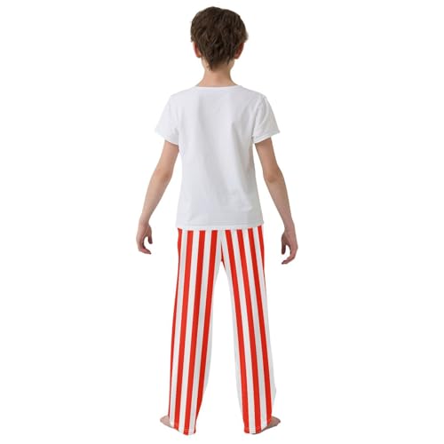 Pajama Pants Red and White Stripes PJ Bottoms Sleepwear Lounge Sleep Pant with Pockets3