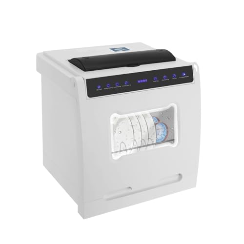 Mini lavavajillas, lavavajillas de mesa, lavavajillas portátil independiente, con conexión de agua, lavavajillas pequeño con 4 modos de lavado, pantalla LED, para residenciales, dormitorios y camping
