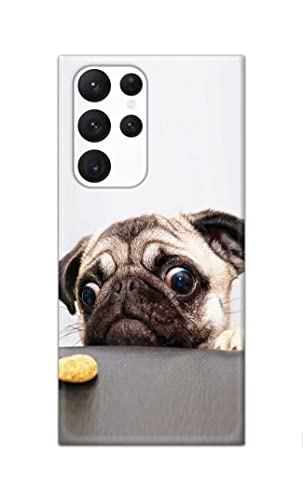 Image of PRINTFIDAA� Printed Hard Back Cover Case for Samsung Galaxy S22 Ultra 5G Back Cover (Pug Dog) -2808
