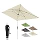 Doppler Sonnenschirm SL-AZ Auto für Garten und Balkon 190×290 cm