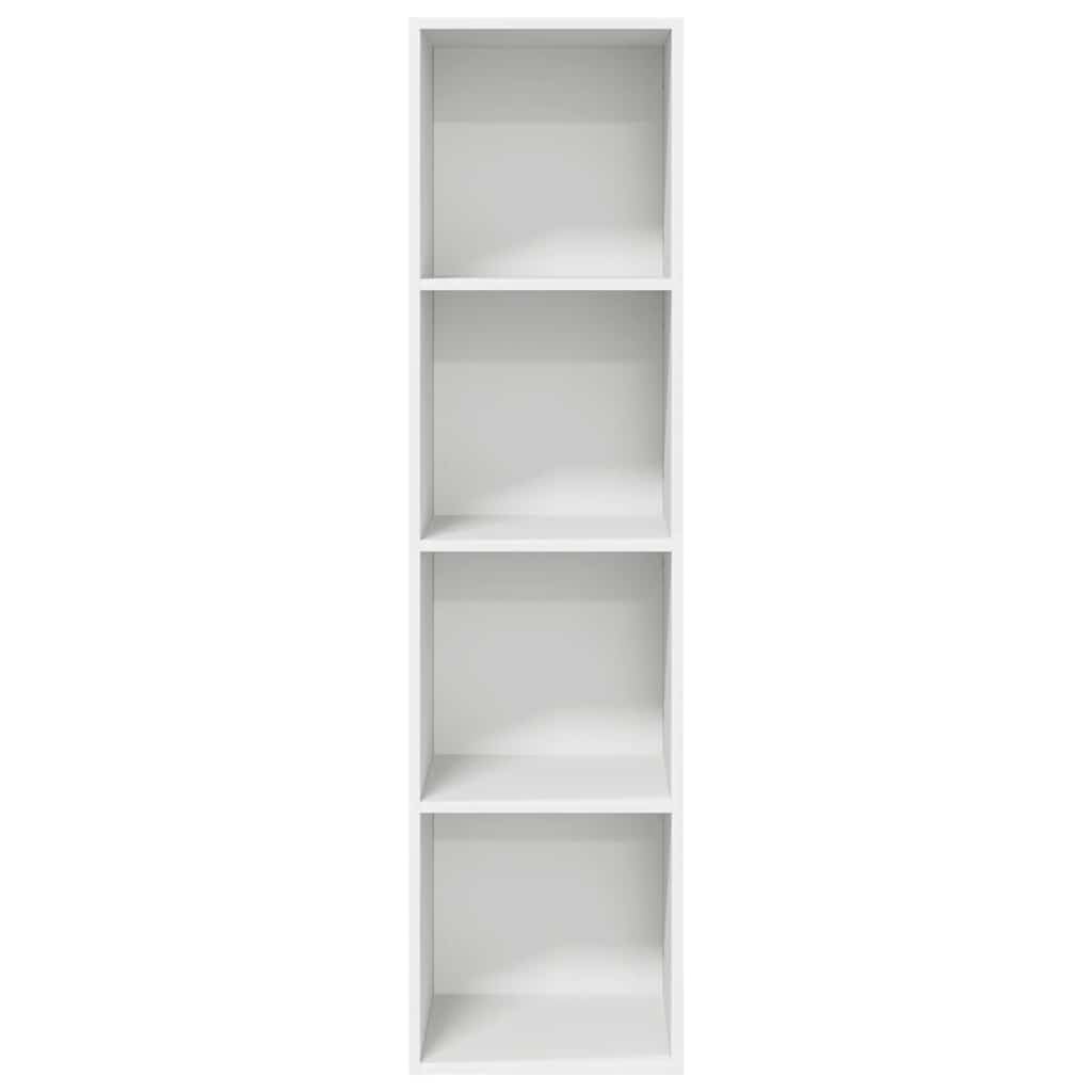Mueble de TV blanco 37 x 37 x 142,5 cm, mueble de TV colgante de madera con 4 compartimentos, diseño moderno y construcción robusta para salón, dormitorio, oficina