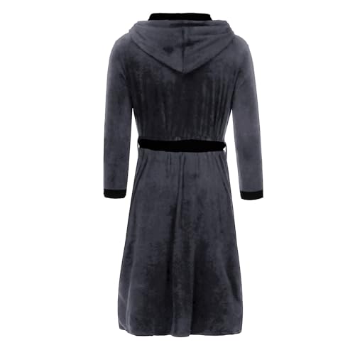 Fleece Sherpa Robe for Men Oversized Hoodie Sleepwear Thermal Underwear for Winter Warm Lounge Pajamas Plush Outfits3