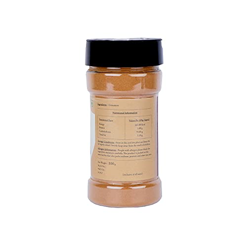Image of Malikaz' The Royale Taste Cinnamon | Dalchini Powder Jar, 100 Gram | Piquant | 100% Natural | No Additives | Sweet Aroma | Warm Taste | Easy To Add A Wondrous Flavor Profile To Your Dish (Pack of 2)