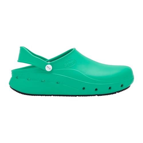 Scholl Ultragrip Clog, Scarpe per Professionisti Sanitari Unisex-Adulto, Verde, 41 EU