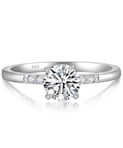 Bague moissanite VVS1 D bague de promesse luxe en argent