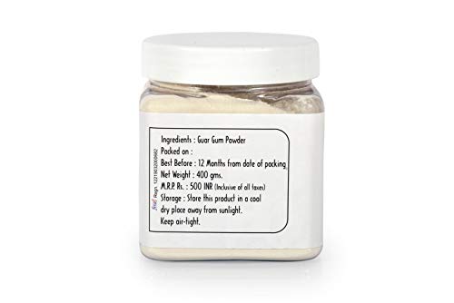 Image of NaturePlatter Guar Gum Powder - 400g ( All Natural, Thickening, Binding Agent for Baking ) (JAR PACK)