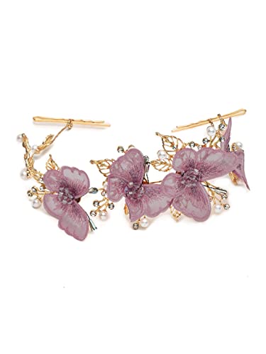 Image of YouBella Fashion Jewellery Butterfly Shape Hair Chain Hair Accessories for Girls and Women