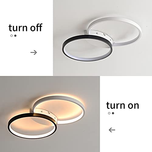Plafond LED dimmable rond 28W de 52 cm avec télécommande pour salon - 7