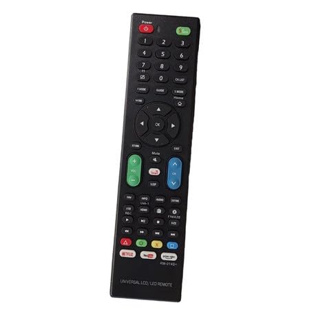 Generic RM-014S+ Universal TV Remote Control, black color