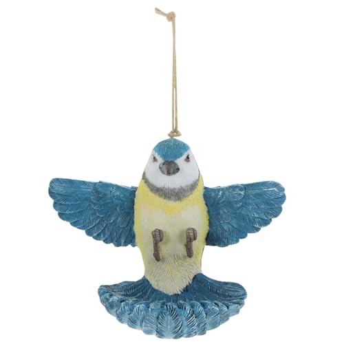 Yardwe 3 Juegos comedero para pájaros de Resina cacatúa jaulas Elementos disuasorios Jardín decoración pájaros Alimentador Colgante pájaros comedero de Jardin Cuenco Colgante Sky-Blue