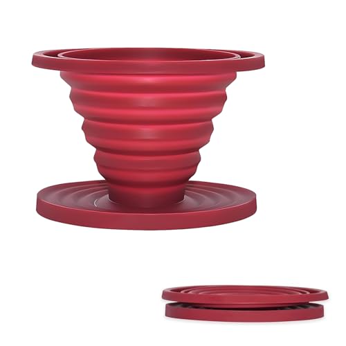 1 Stück Faltbarer Kaffee Tropfer Zusammenklappbarer Kaffeefilterhalter Wiederverwendbarer Kaffeefilter Geeignet für Camping Outdoor Küche Familienfeiern und andere Szenen