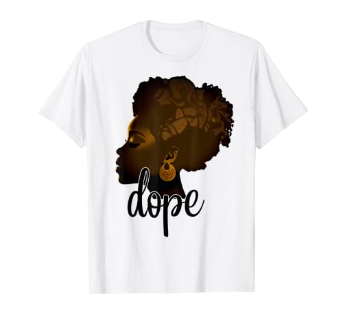 Mujer Dope Black History Month para niñas afroamericanas Camiseta