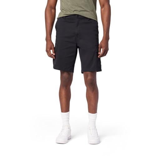 Levi Strauss Signature Gold Men's Essential Cargo Shorts, (New) Jet Black, 34