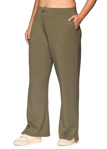 Pantalon de survêtement en tissu athlétique de luxe RBX à jambe large pour femme active