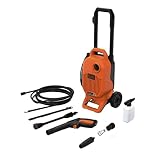 BLACK+DECKER Lavadora de Alta Pressão, Elétrica, com Rodas, Função Auto Aspirante, Modelo BEPW1800T-B2, 220V