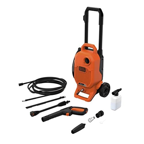BLACK+DECKER Lavadora de Alta Pressão, Elétrica, com Rodas, Função Auto Aspirante, Modelo BEPW1800T-B2, 220V