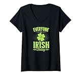 Photo Gallery donna ognuno è irlandese oggi divertente fortunato st patricks day shamrock maglietta con collo a v Photo Gallery donna ognuno è irlandese oggi divertente fortunato st patricks day shamrock maglietta con collo a v