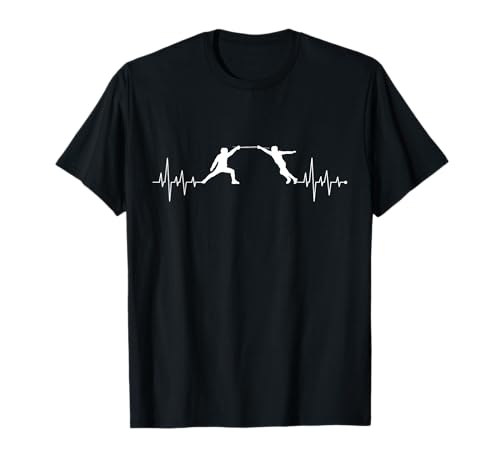 Herzschlag Herzlinie Herzfrequenz Fecht-Sport TShirt Fechten T-Shirt Herzschlag Herzlinie Herzfrequenz Fecht-Sport TShirt Fechten T-Shirt