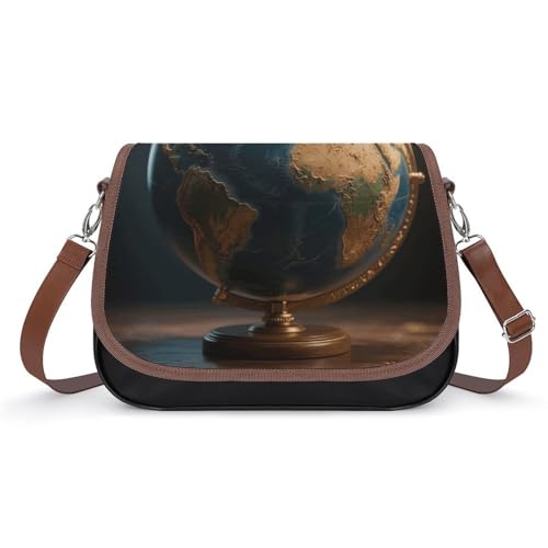 Sac bandoulière en cuir carte du monde : fini le désordre avec ses bretelles amovibles