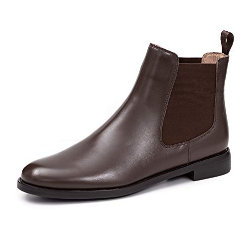 ONEENO Women's Classic Leather Chelsea Boots