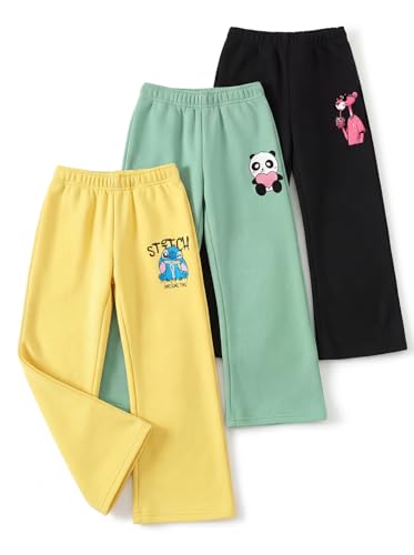 Image of HELLCAT Printed Track Pants for Girls | Blended Cotton Feel Lower | Night Pants & Track Pant Pants | Sizes 3-16 Years | Pack of 3
