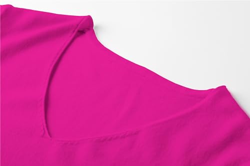 Image of SANGTREE Women's Short Sleeve Sweaters V Neck Casual Knit Pullover Tops | Perfect as a lightweight sweater for spring /summer or as a layering piece. Ideal for office, daily, holiday, home etc