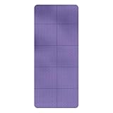 Plegable Esterilla de Yoga Antideslizante ElastóMero TermopláStico Multifuncional Antideslizante Esterilla Entrenamiento for Pilates Estiramientos MeditacióN Interior Exterior(Purple)