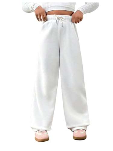 Girl's Basic Straight Leg Long Pants Soft Baggy Track Pant Sports Wear