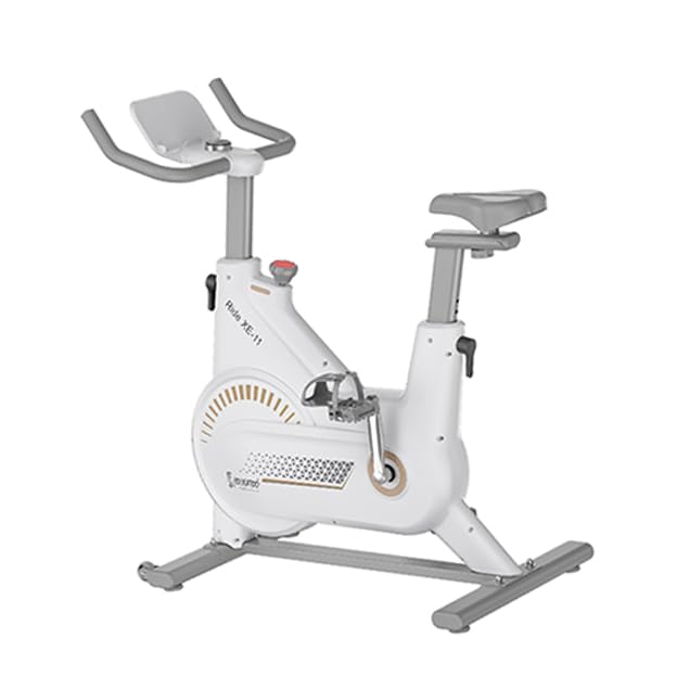 Cockatoo Ride XE11 Spin Bike Exercise Cycle For Home With PEP Method, Flywheel Size 8 Kg, Max Weight Capacity- 140 Kg- White & Gold-image-46