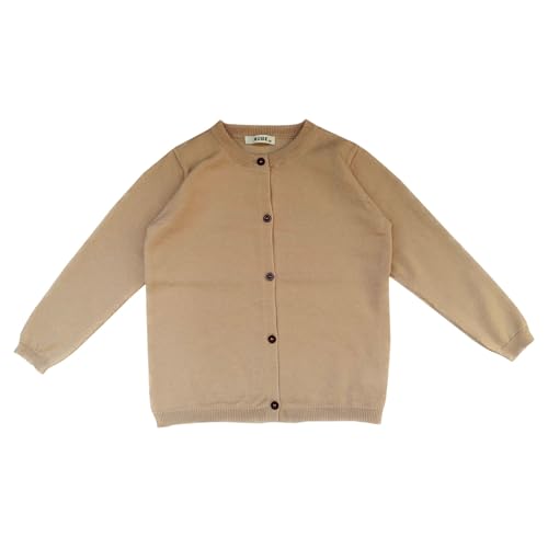 Girls Cardigan Sweater Long Sleeve Plain Button Front Cotton Sweater Clothes Kids Toddler Soft Cardigan Coats Tops