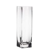 12 Tall Square Glass Vase