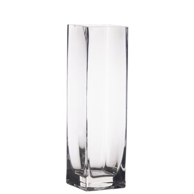 12 Tall Square Glass Vase