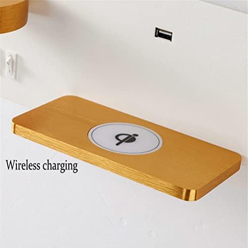 YYDSA 11W LED Indoor Wall Light with 2 Switches, Incl. USB Port and Qi Wireless Charging, Warm White 3000K Bedside Lamp 360° Adjustable 5W Reading for Bedroom, Living Room, Hallway,White