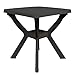 Produktbild Spetebo Kunststoff Gartentisch quadratisch 70 cm - anthrazit - Campingtisch im klassischen Design - Balkontisch Terrassentisch Oudoor Garten Tisch für den Außenbereich