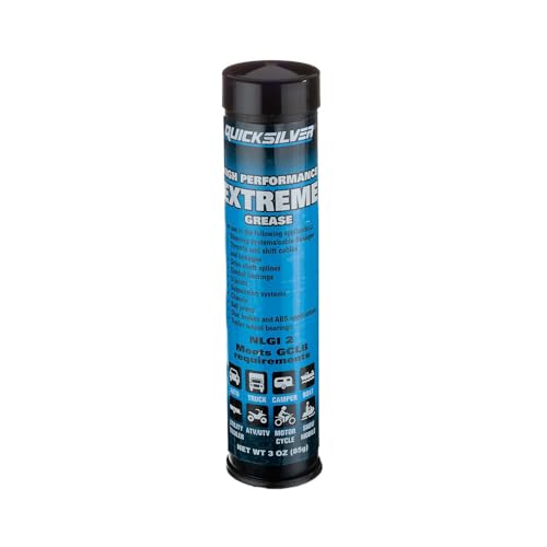 Image of Quicksilver 8M0071837 High Performance Extreme Grease /Lubricant with PTFE, 3-Oz. Cartridges, Pack of 3