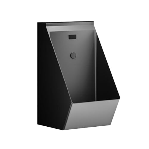 Urinario De Acero Inoxidable Para Montaje En Pared,Urinario Con Sensor AutomáTico,Urinarios A Prueba De Derrames Con VáLvula De Descarga,Desviador De Orina,Inodoro Para Bares/Aeropuertos,Black