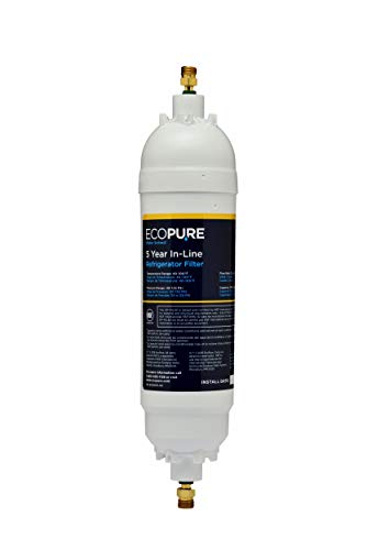 Comparison: Best Inline Water Filter For Ice Maker 4 EcoPure EPINL30 5 Year in-Line Refrigerator Filter-Universal Includes Both 1/4" Compression and Push to Connect Fittings , White