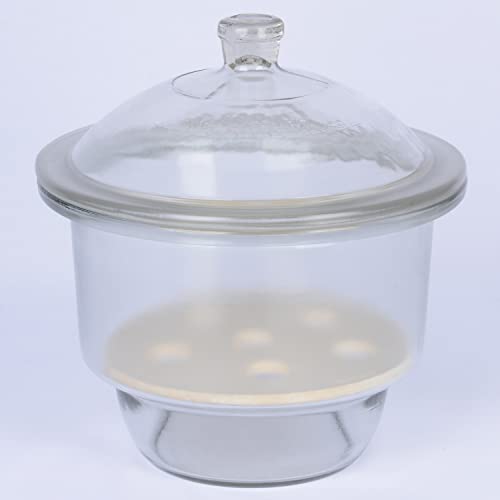 Stonylab Glass Desiccator, Borosilicate Glass Lab Desiccator With Knob Cover And 9.4 Inch Porcelain Plate For Laboratory Research #TOP5