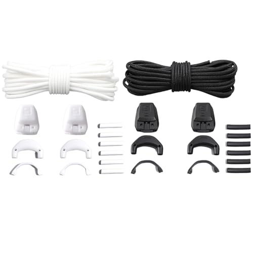 Thoquene Ohne Binden Schnürsenkel Schnellverschluss Dünn 3mm für Salomon Speedcross Ski-schuhe, 2 Quicklace Kit