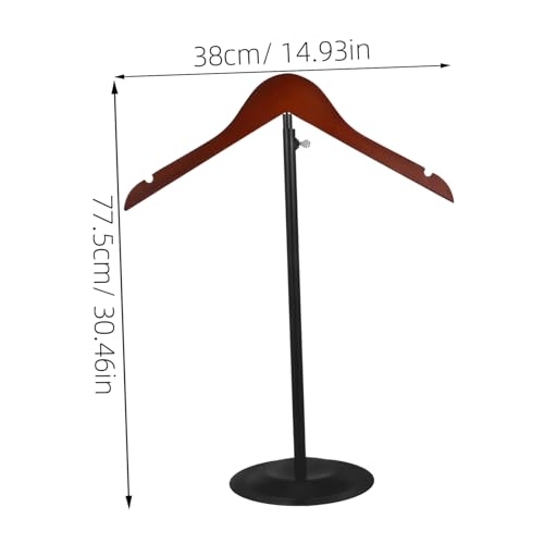Présentoir à vêtements noir réglable en hauteur à base stable