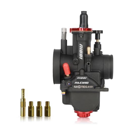 Image of NIBBI PWK 26mm Carburetor with Three Main Jets and One Pilot Jet of Performance Racing Carburetor for Replace Keihin or mikuni Carburetors