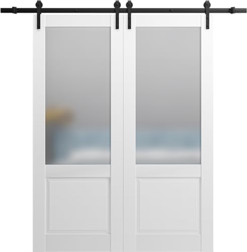 SARTODOORS Sliding Double Barn Doors with Hardware | Lucia 22