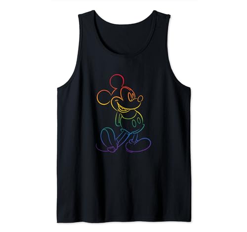 Disney Mickey Mouse Standing Pride Outline Canotta...
