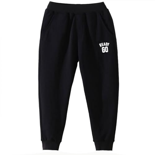 Letter Print Boys Sweatpants Fashion Athletic Elastic Jogger Pants Fall Pull-on Fleece Trousers with Pockets2