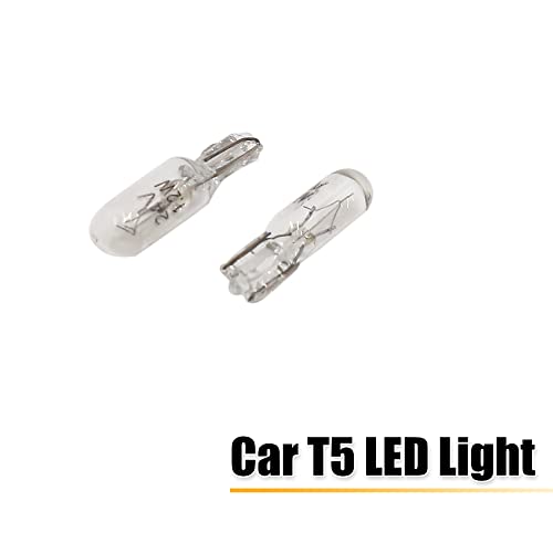 uxcell 20 piezas T5 24V 1.2W luz LED amarilla interior miniatura 4
