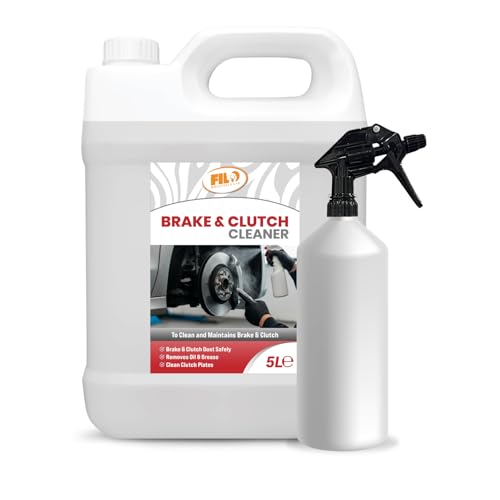 Filo Brake and Clutch Cleaner 5L with Brake Cleaner Spray Bottle 1L | Disc Brake Cleaner Removes Oil, Grease and Brake Dust | Improves Braking Efficiency | For Cars, Motorcycles & Bicycles