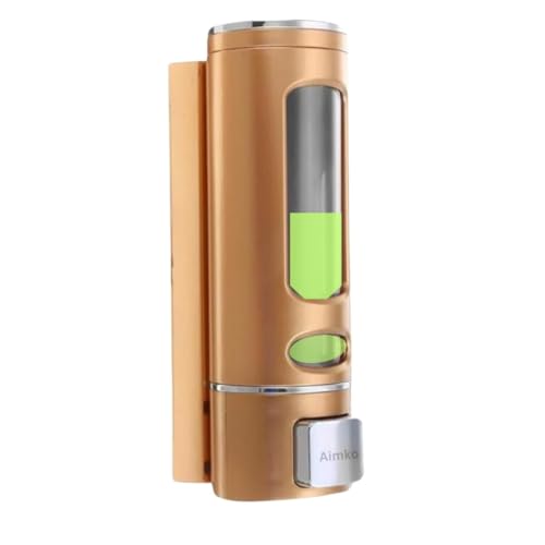 Image of 400 ML Wall Mounted Soap Dispenser | ABS Material with Transparent Liquid Indicator, Ideal Hand Wash Dispenser Bottles | Ideal for Wash Basin or Kitchen Sink | Home | Office (Rose Gold)