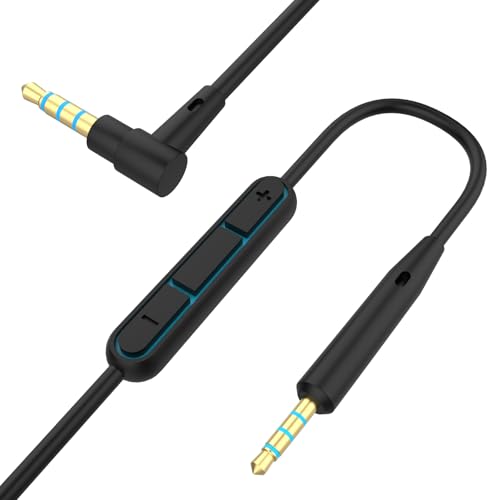 QC35 Mic Compatible with Bose QuietComfort, QC25, QC35, QC35 II, QC45, 700, OE2, JBL Tune 710BT, 660NC, 760NC Headphones with Inline Mic Volume Control, 5ft